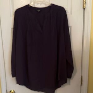 Simply Vera Vera Wang Deep Purple Blouse